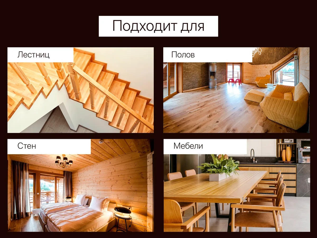 Подходит для мебели, полов и стен